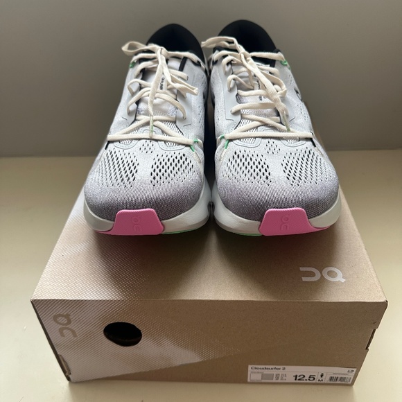 NIB Men's On Cloudsurfer 2 - NIB - Size 12.5 - White / Mineral pink green - Picture 2 of 10